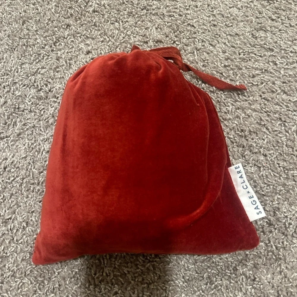 Sage x Clare‎ Pimonte Velvet Cotton Pillowcase Rectangle Maroon
